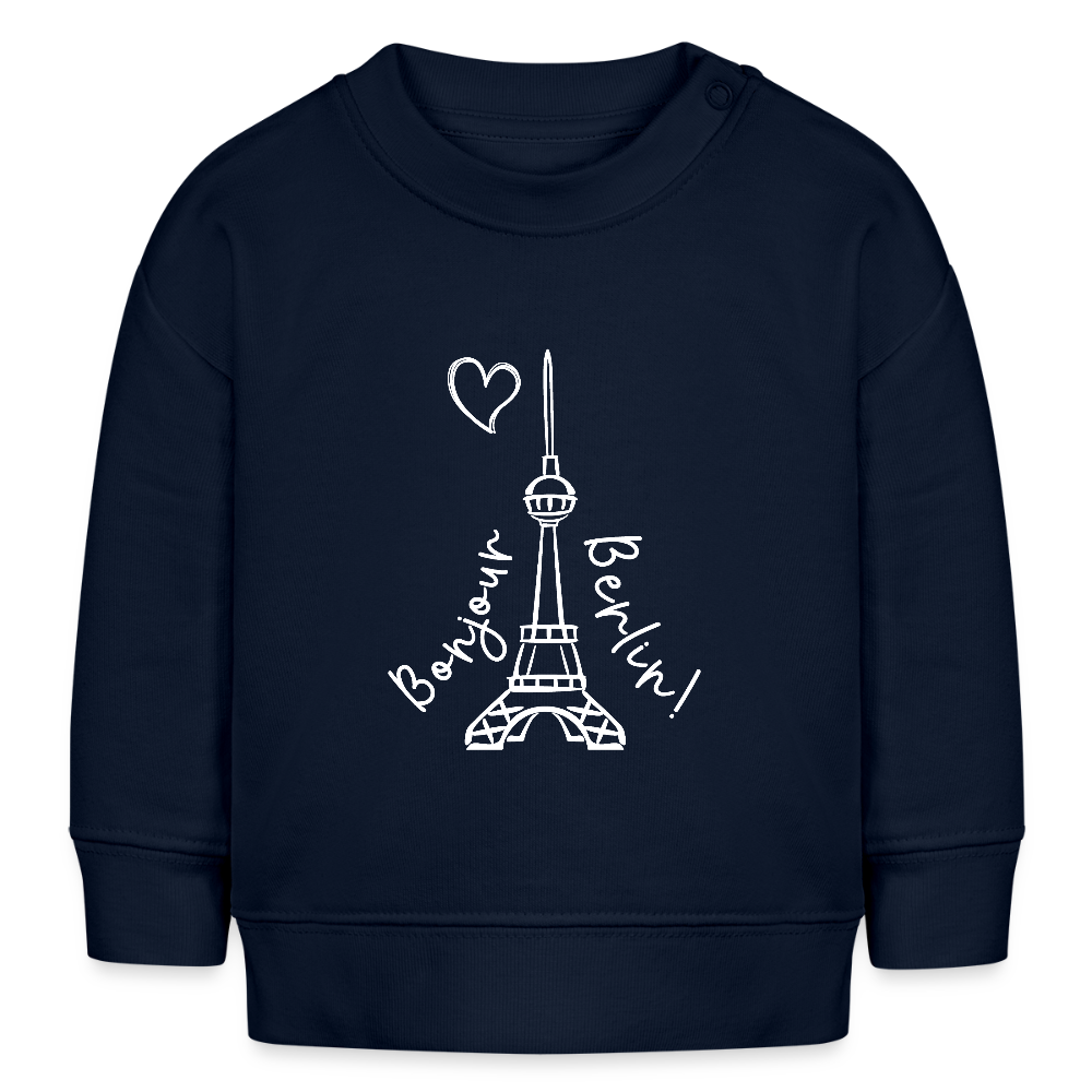 Eiffelturm in Berlin Bonjour - Baby Bio Pullover - Navy