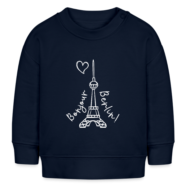 Eiffelturm in Berlin Bonjour - Baby Bio Pullover - Navy