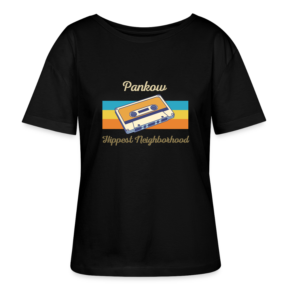 Pankow Hippest Neighborhood - Relaxed Rundhals Frauen Bio-T-Shirt - Schwarz