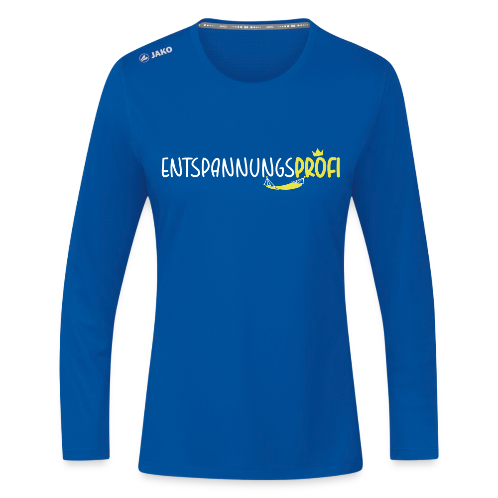 Entspannungsprofi - Frauen Sport Langarmshirt - Royalblau