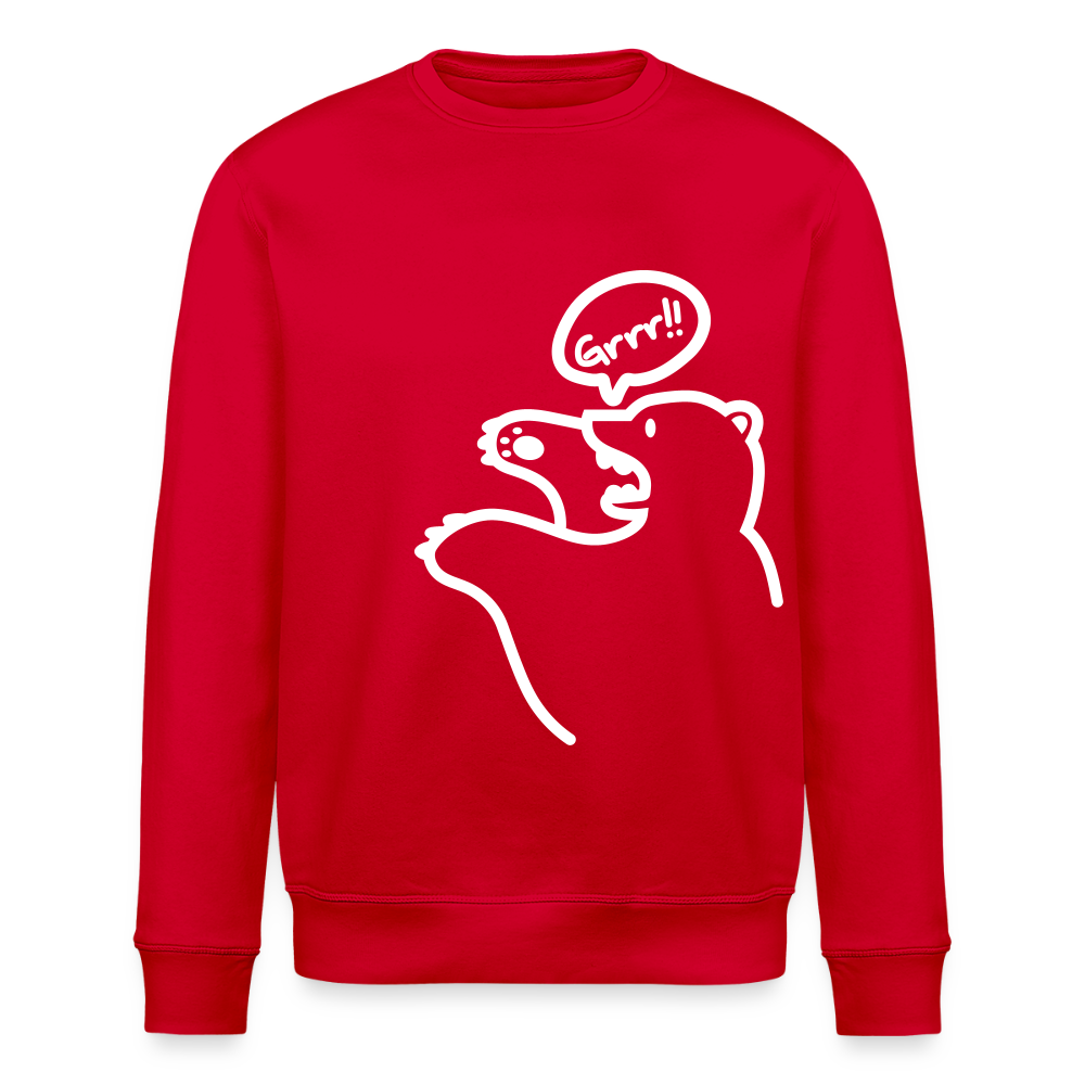 Böser Berliner Bär - Unisex Bio Sweatshirt - Rot