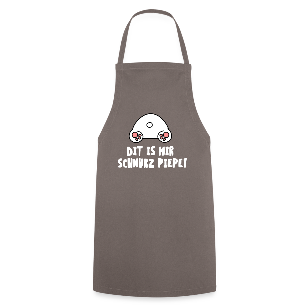 Dit is mir Schnurz Piepe - Kochschürze - Grau