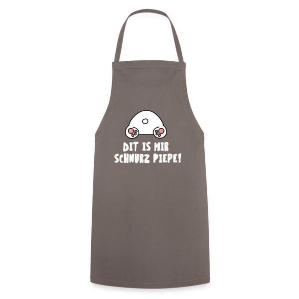 Dit is mir Schnurz Piepe - Kochschürze - Grau