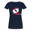 Berlin Klecks Hund - Frauen Premium T-Shirt - Navy