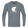 Fahrradbär - Männer Sport Langamshirt - Grau