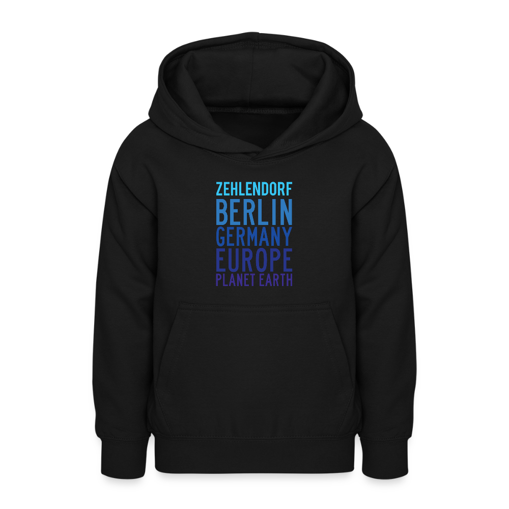 Zehlendorf Planet Earth - Teenager Hoodie - Schwarz