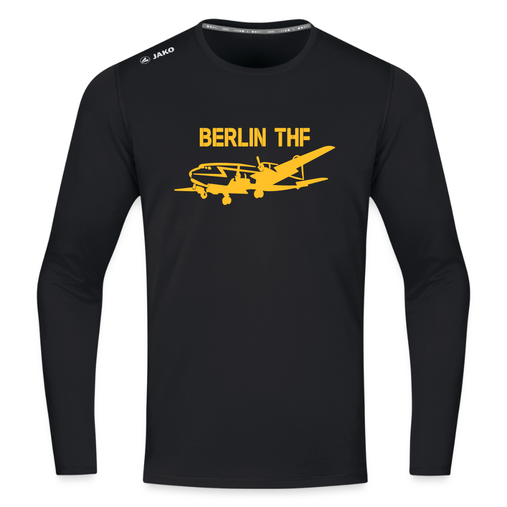 Berlin THF - Männer Sport Langamshirt - Schwarz