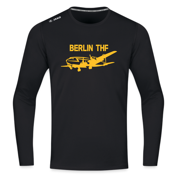 Berlin THF - Männer Sport Langamshirt - Schwarz