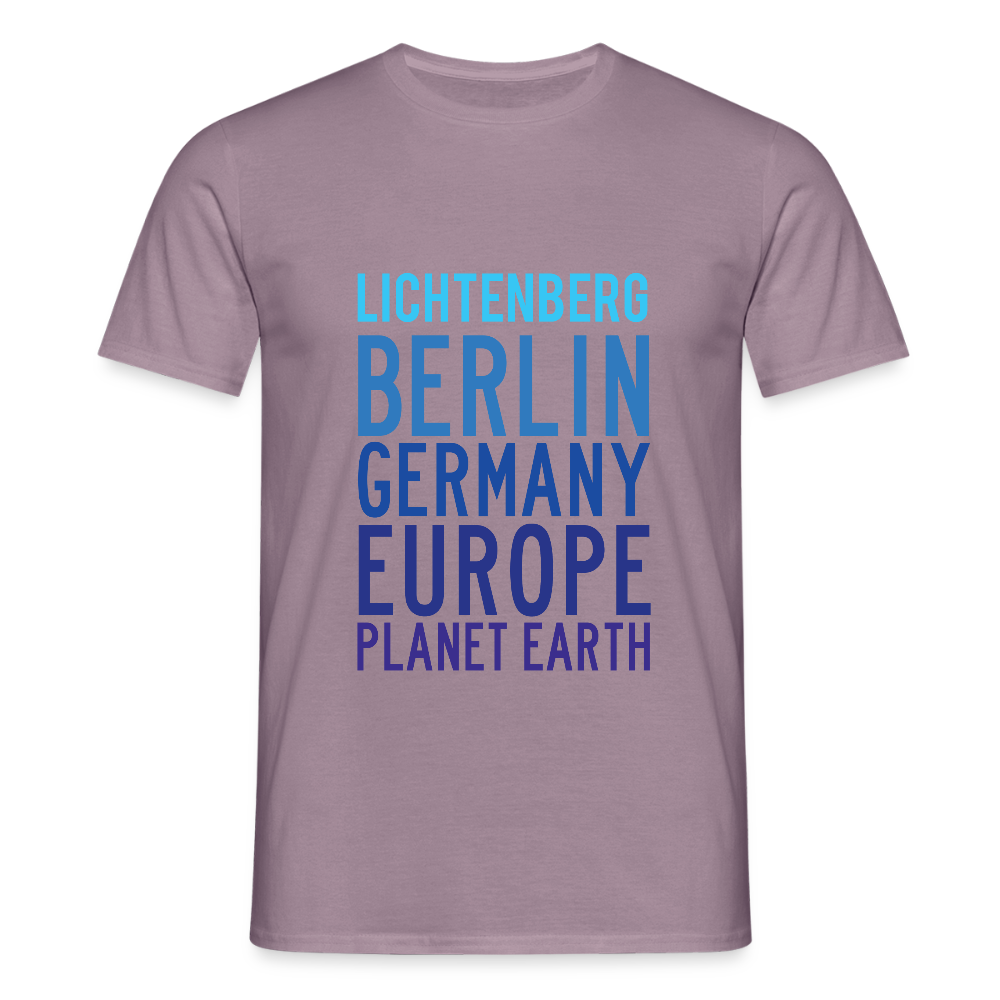 Lichtenberg Planet Earth - Männer Premium T-Shirt - Lilagrau 