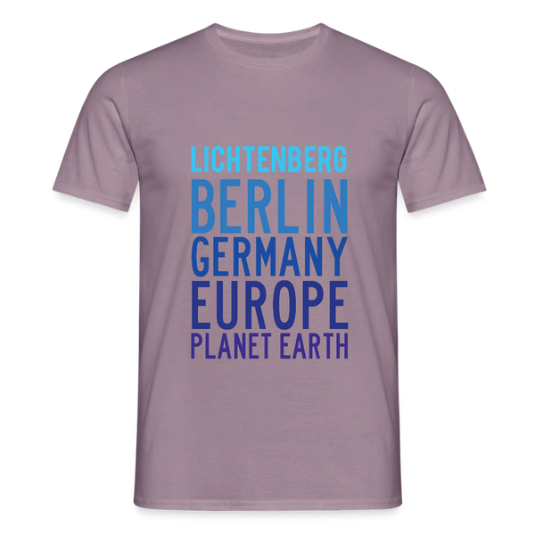 Lichtenberg Planet Earth - Männer Premium T-Shirt - Lilagrau 