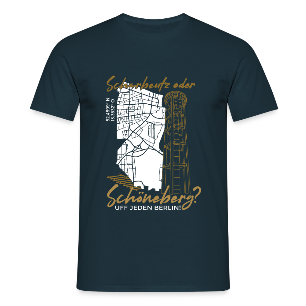 Scharbeutz oder Schöneberg - Männer Premium T-Shirt - Navy
