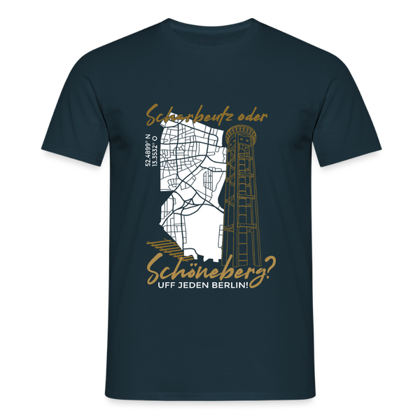 Scharbeutz oder Schöneberg - Männer Premium T-Shirt - Navy