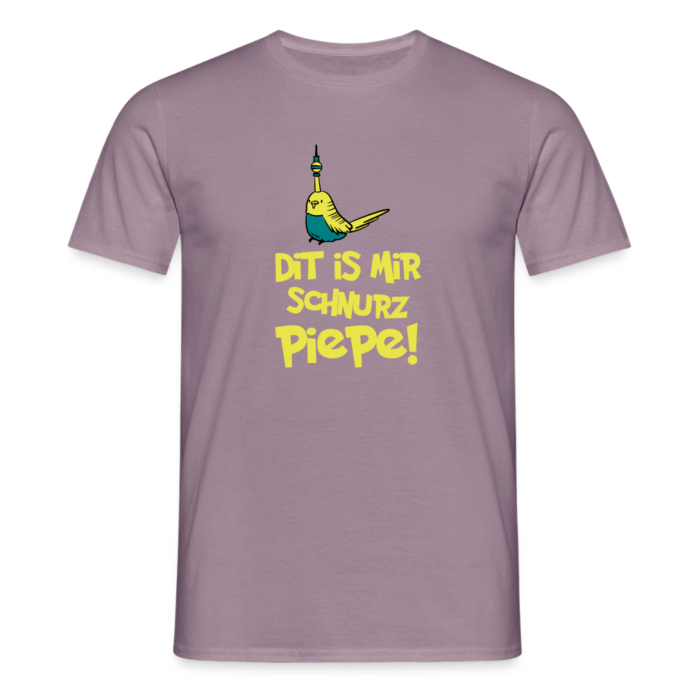 Schnurz Piepe mit Piep - Männer Premium T-Shirt - Lilagrau