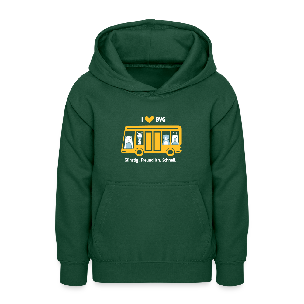 I love BVG - Teenager Hoodie - Flaschengrün