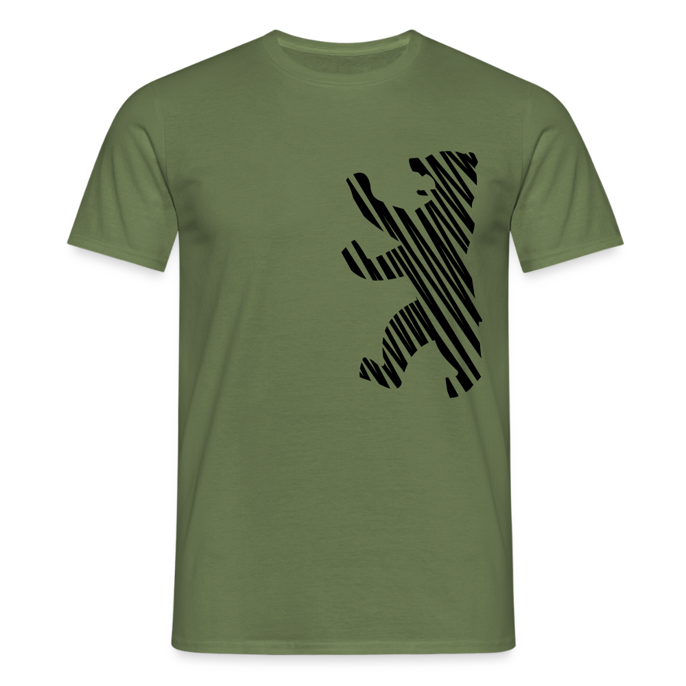Berliner Bär im Netz - schwarz - Männer Premium T-Shirt - Militärgrün