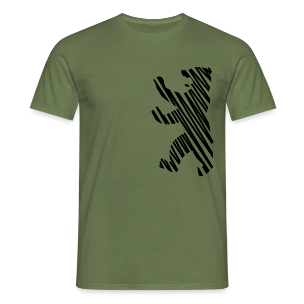 Berliner Bär im Netz - schwarz - Männer Premium T-Shirt - Militärgrün
