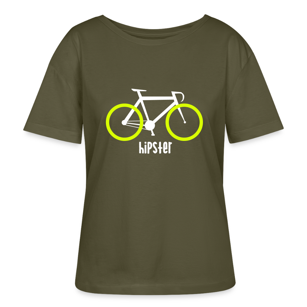 Hipster - Relaxed Rundhals Frauen Bio-T-Shirt - Khaki