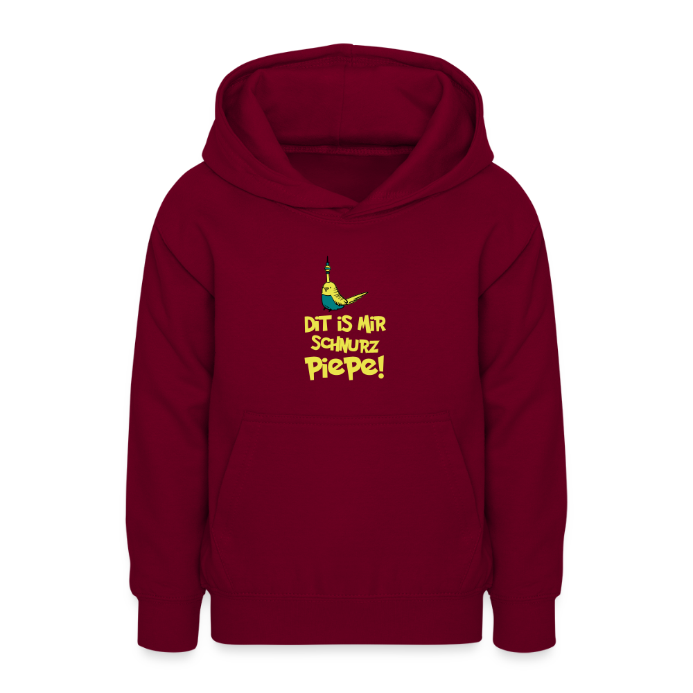 Schnurz Piepe mit Piep - Teenager Hoodie - Bordeaux