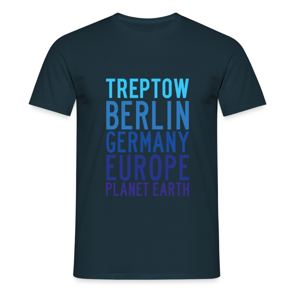 Treptow Planet Earth - Männer Premium T-Shirt - Navy