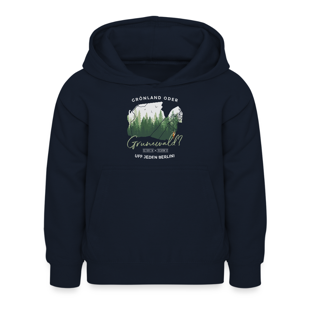 Grönland oder Grunewald - Kinder Hoodie - Navy