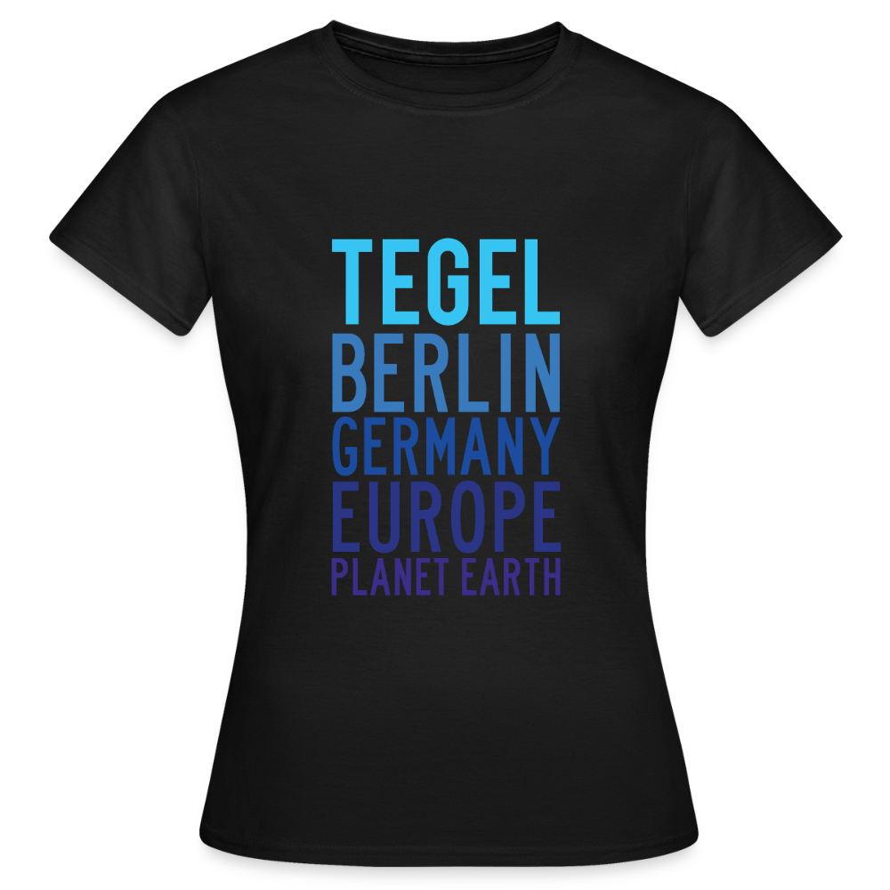 Tegel Planet Earth - Frauen Premium T-Shirt - Schwarz