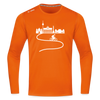 Aus der Stadt - Männer Sport Langamshirt - Neonorange