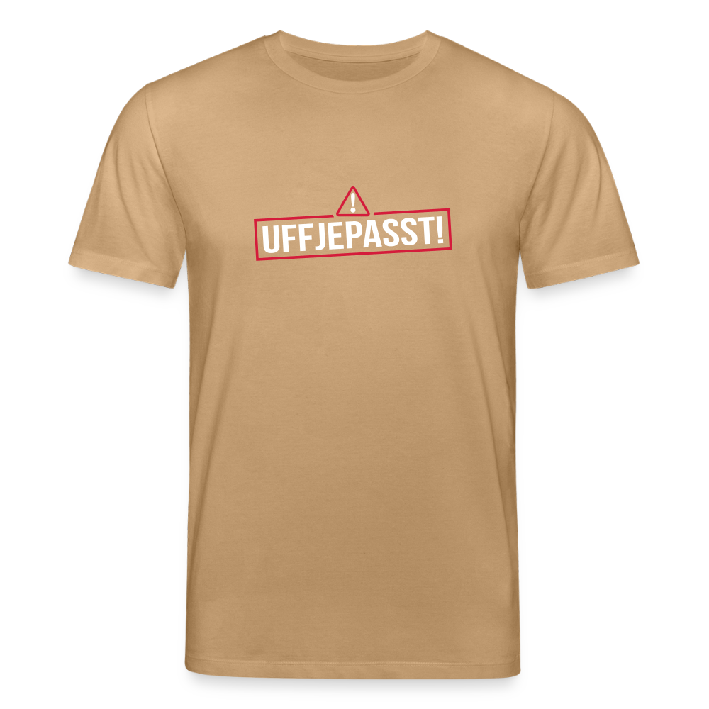 Uffjepasst! - Unisex Bio T-Shirt - Karamell 