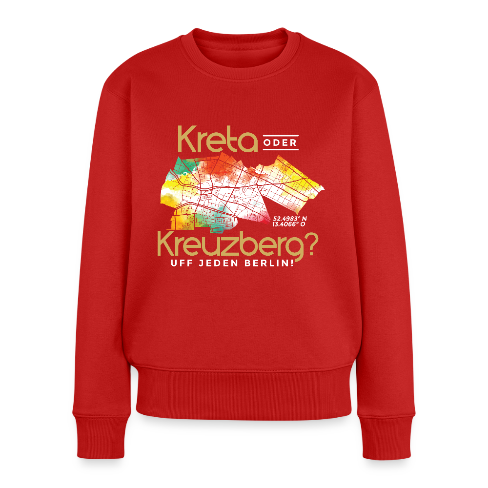 Kreta oder Kreuzberg - Frauen Premium Pullover - Rot