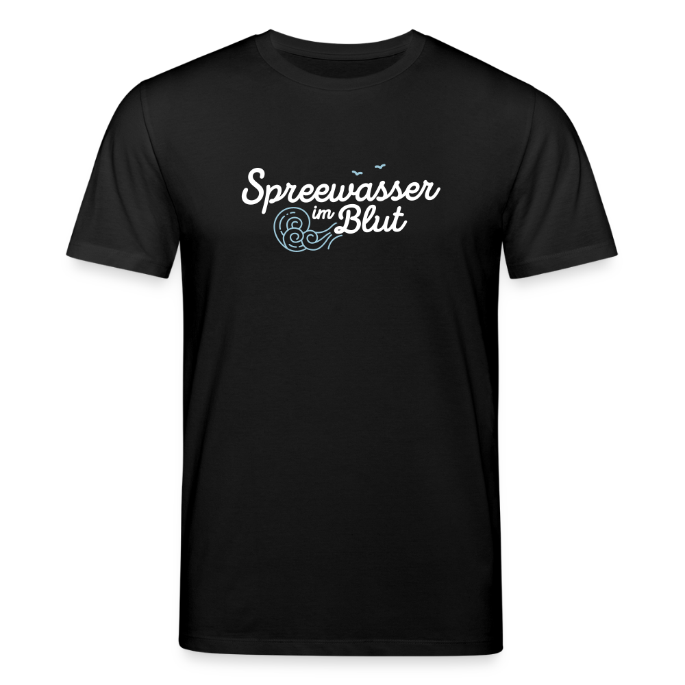 Spreewasser im Blut - Unisex Bio T-Shirt - Schwarz