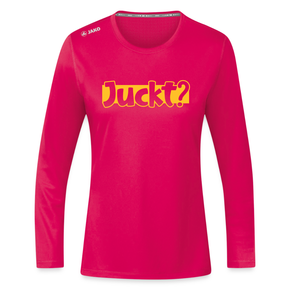 Juckt? - Frauen Sport Langarmshirt - dunkles Pink