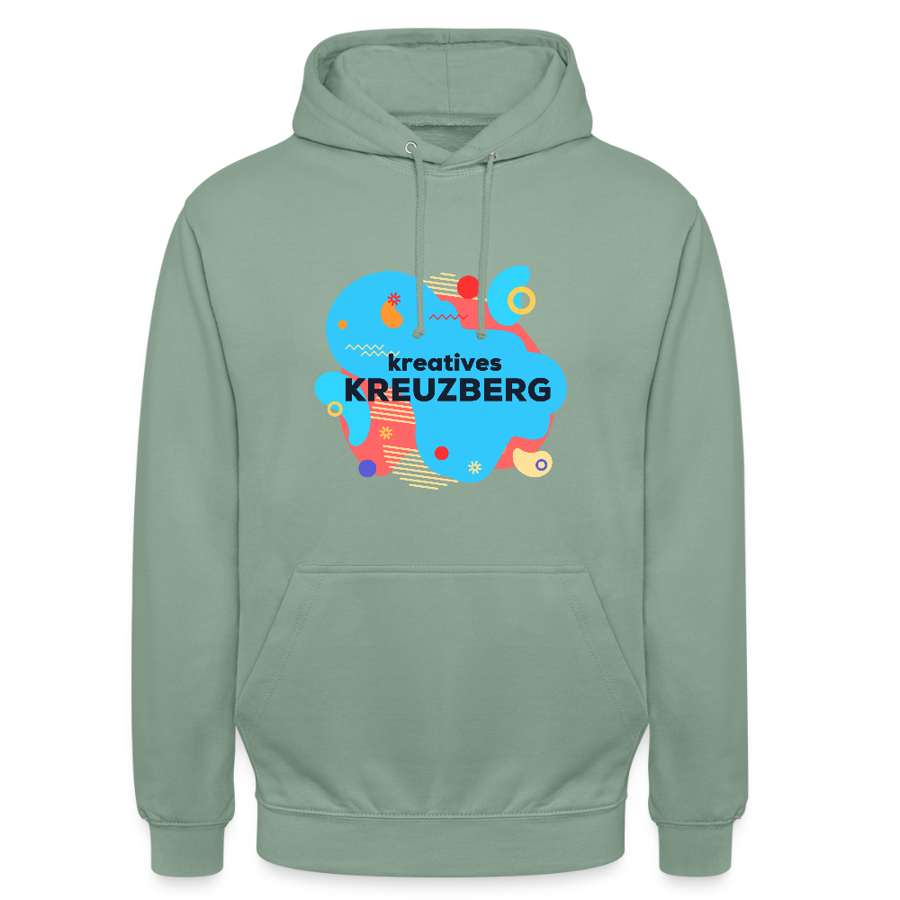Kreatives Kreuzberg - Unisex Hoodie - Graugrün