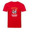 Juten Morjen, Backfeifenjesichta! - Unisex Bio T-Shirt - Rot