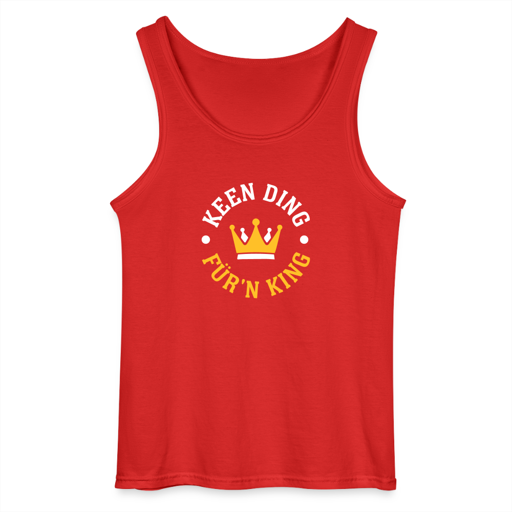 Keen Ding für'n King - Männer Tank Top - Rot