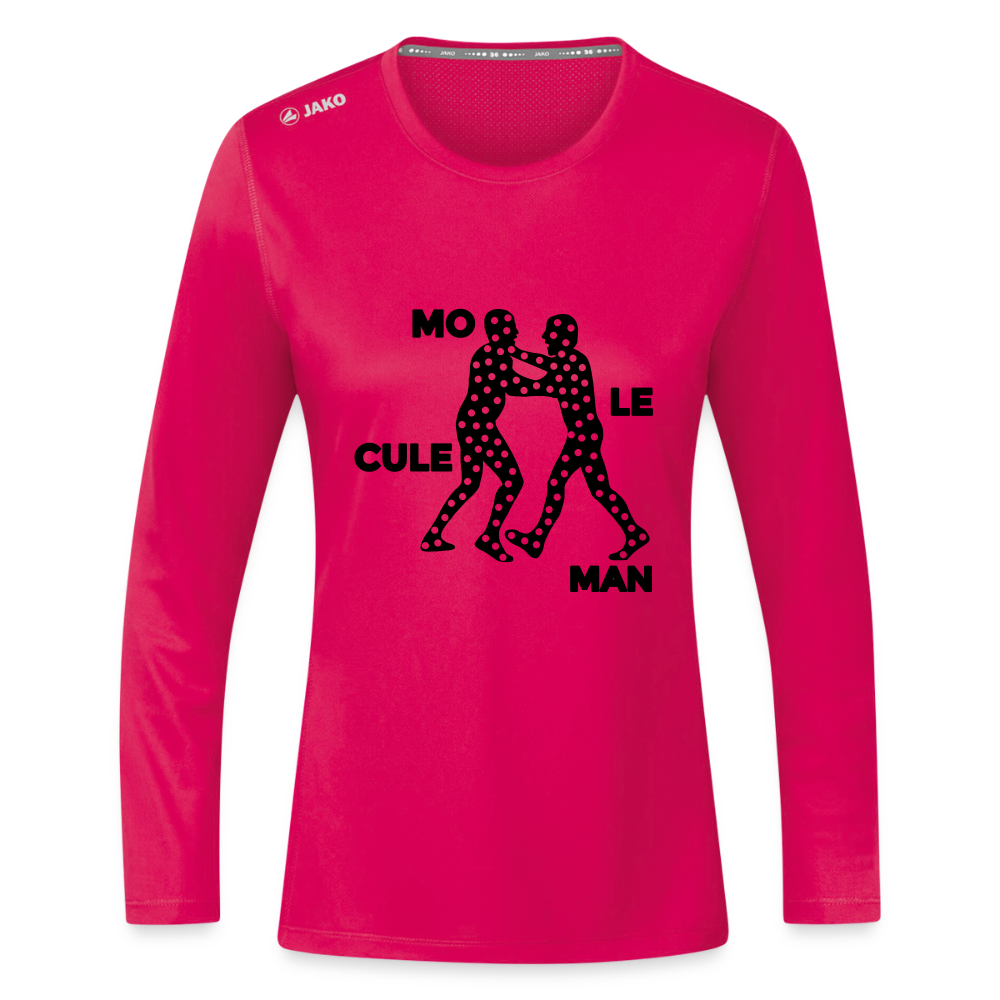 Mo le cule Man - Frauen Sport Langarmshirt - dunkles Pink