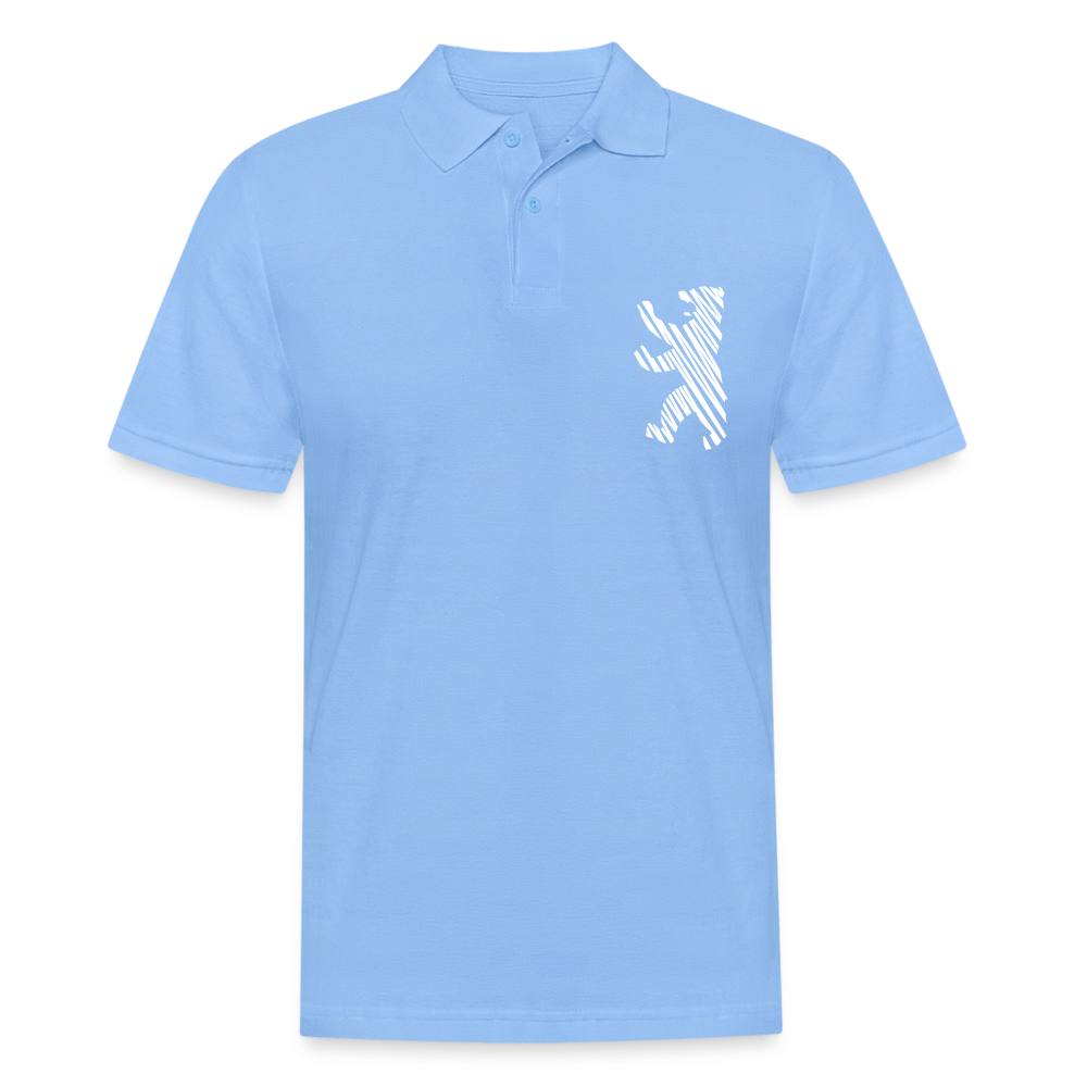 Berliner Bär im Netz - weiß - Männer Polo T-Shirt - Himmelblau