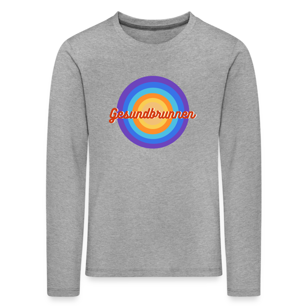 Gesundbrunnen Retro - Kinder Langarmshirt - Grau meliert