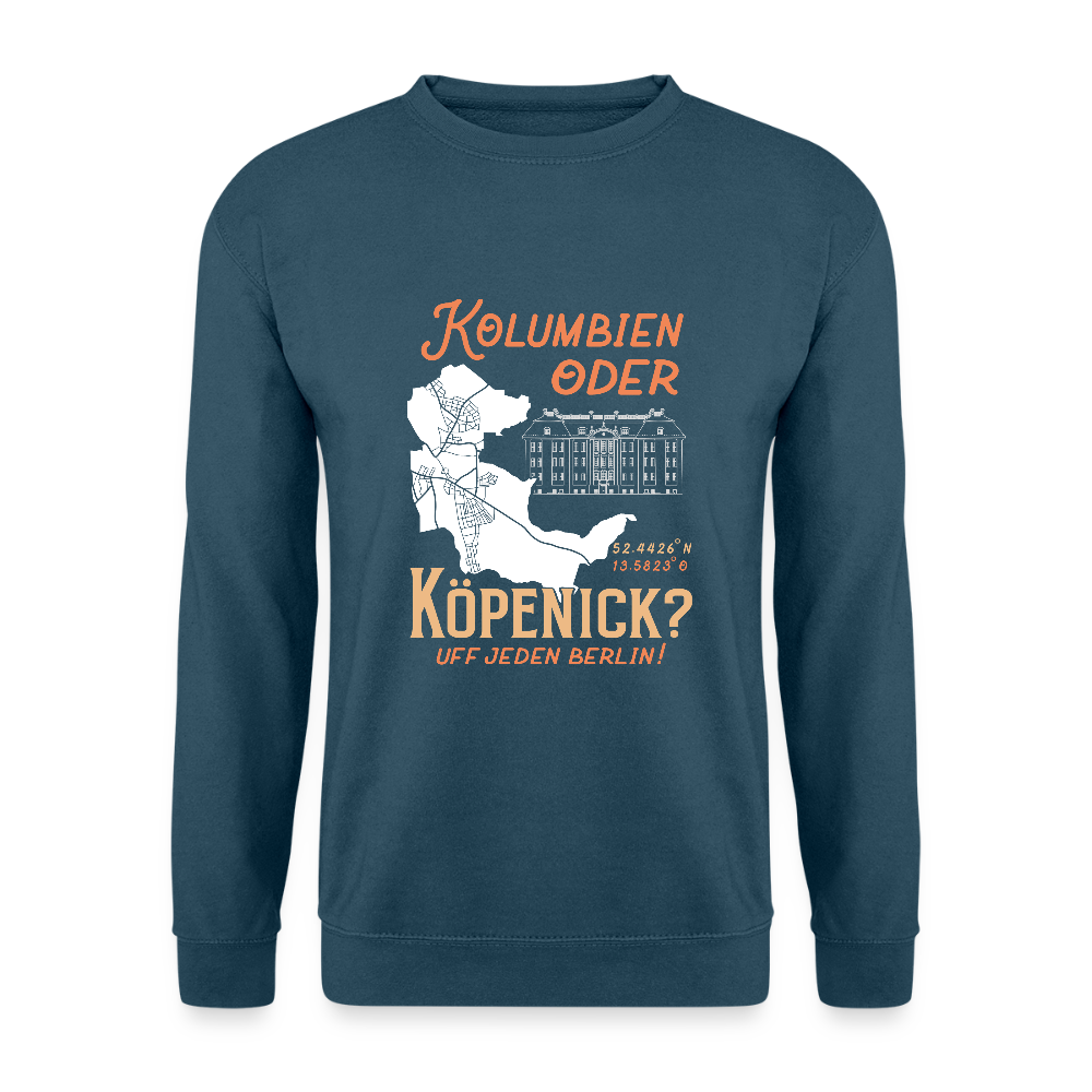 Kolumbien oder Köpenick - Unisex Pullover - Indigoblau
