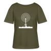 Funkturm im Fokus - Relaxed Rundhals Frauen Bio-T-Shirt - Khaki