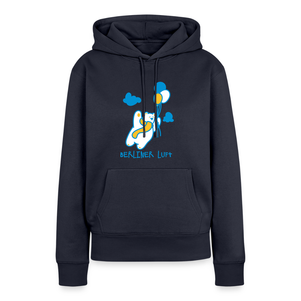 Der Bär fliegt - Frauen Premium Hoodie - Navy