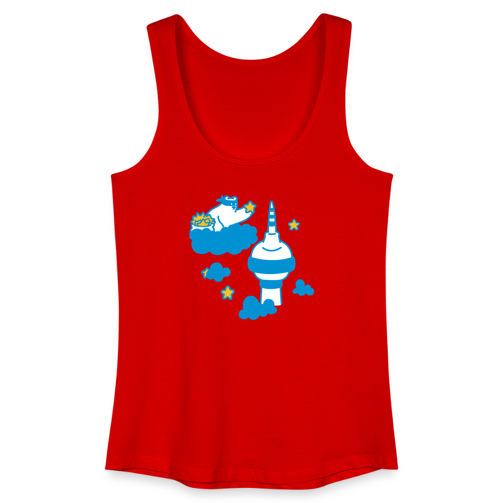 Berliner Bär bei Nacht - Frauen Bio Tank Top - Rot