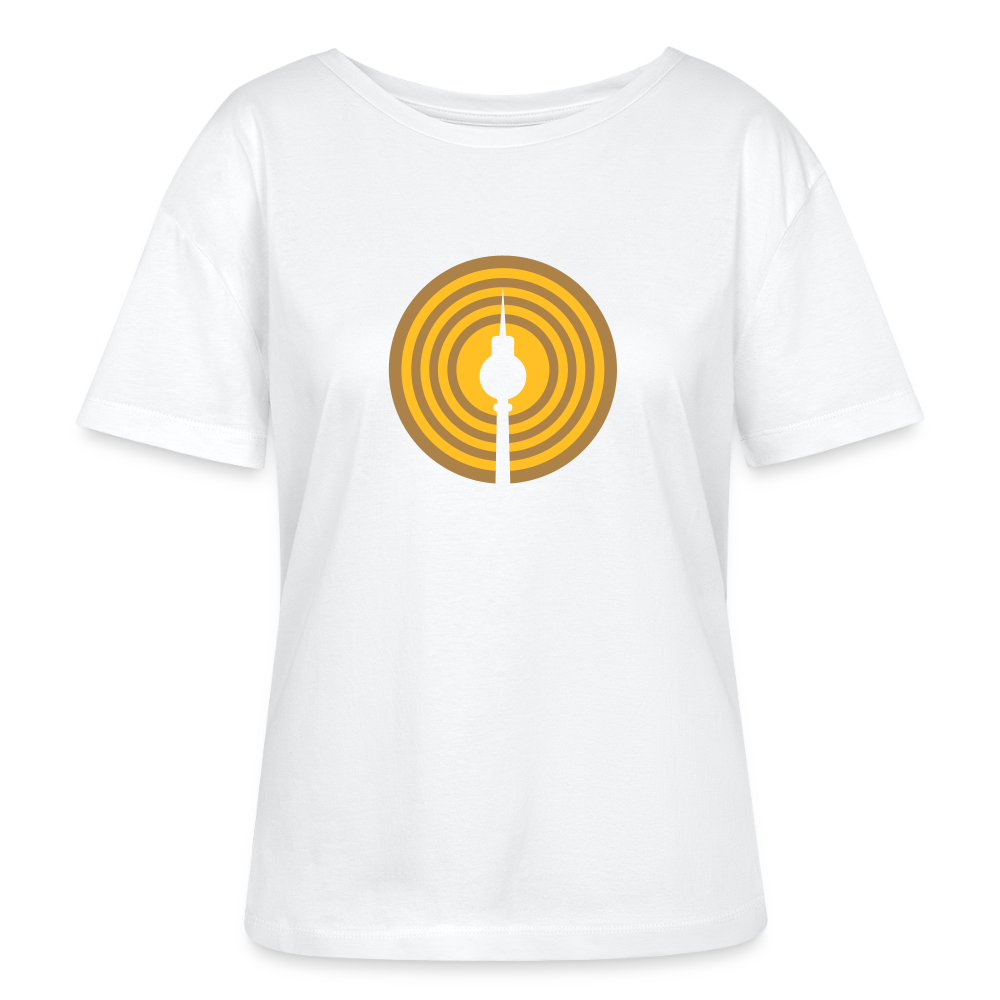 Berlin im Fokus - Relaxed Rundhals Frauen Bio-T-Shirt - Weiß