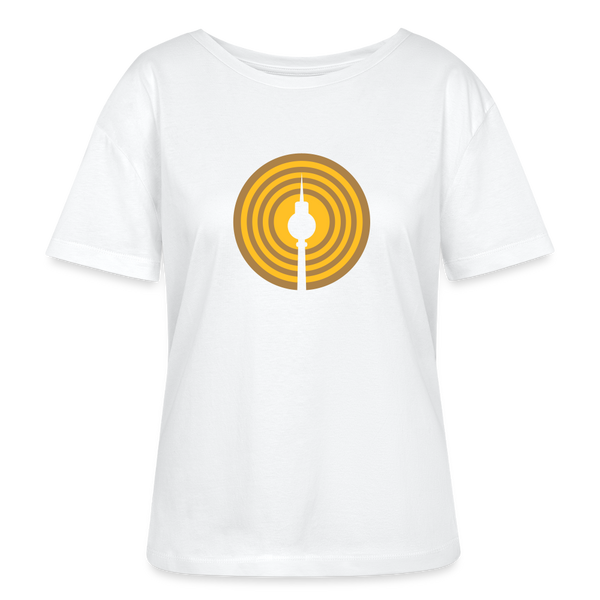 Berlin im Fokus - Relaxed Rundhals Frauen Bio-T-Shirt - Weiß