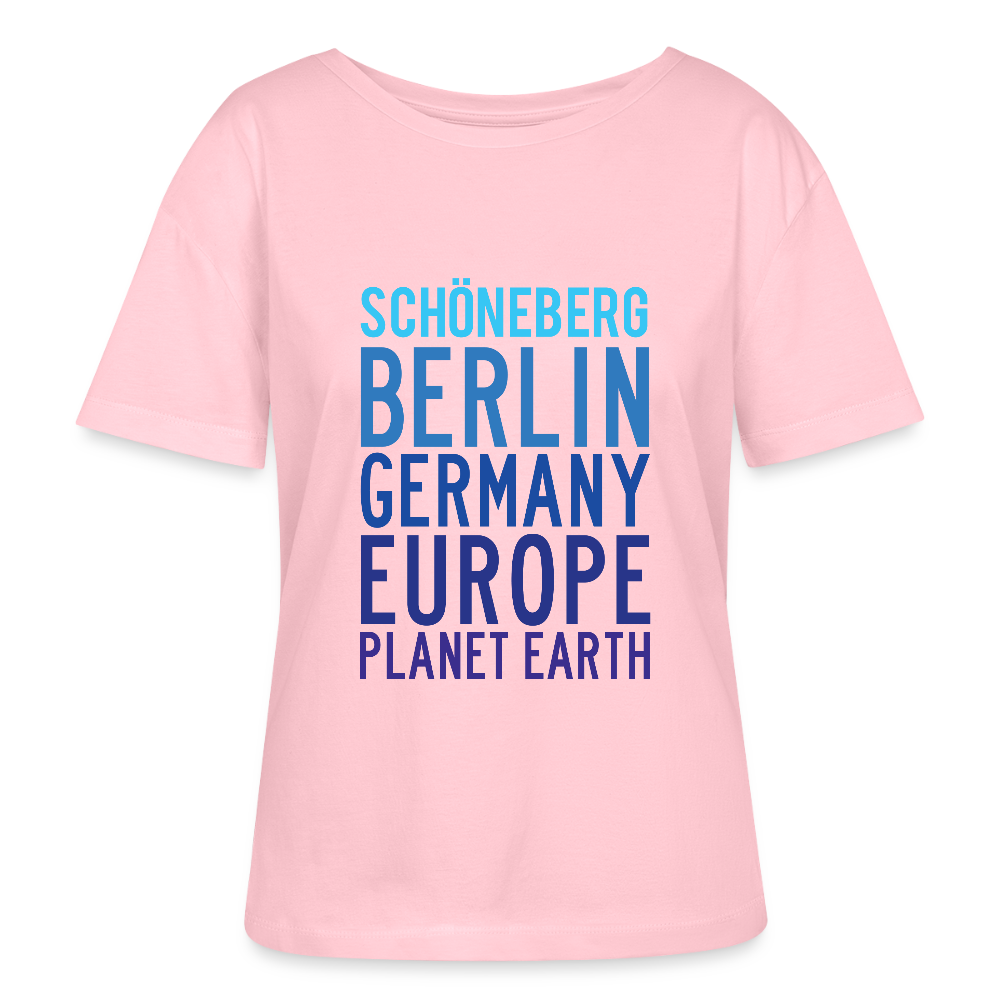 Schöneberg Planet Earth - Relaxed Rundhals Frauen Bio-T-Shirt - Hellrosa