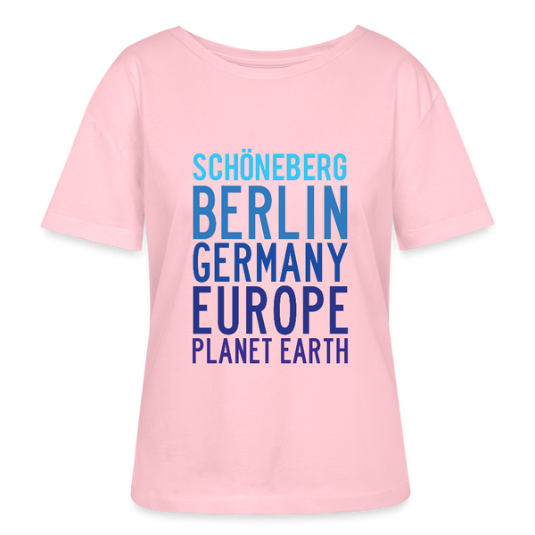 Schöneberg Planet Earth - Relaxed Rundhals Frauen Bio-T-Shirt - Hellrosa