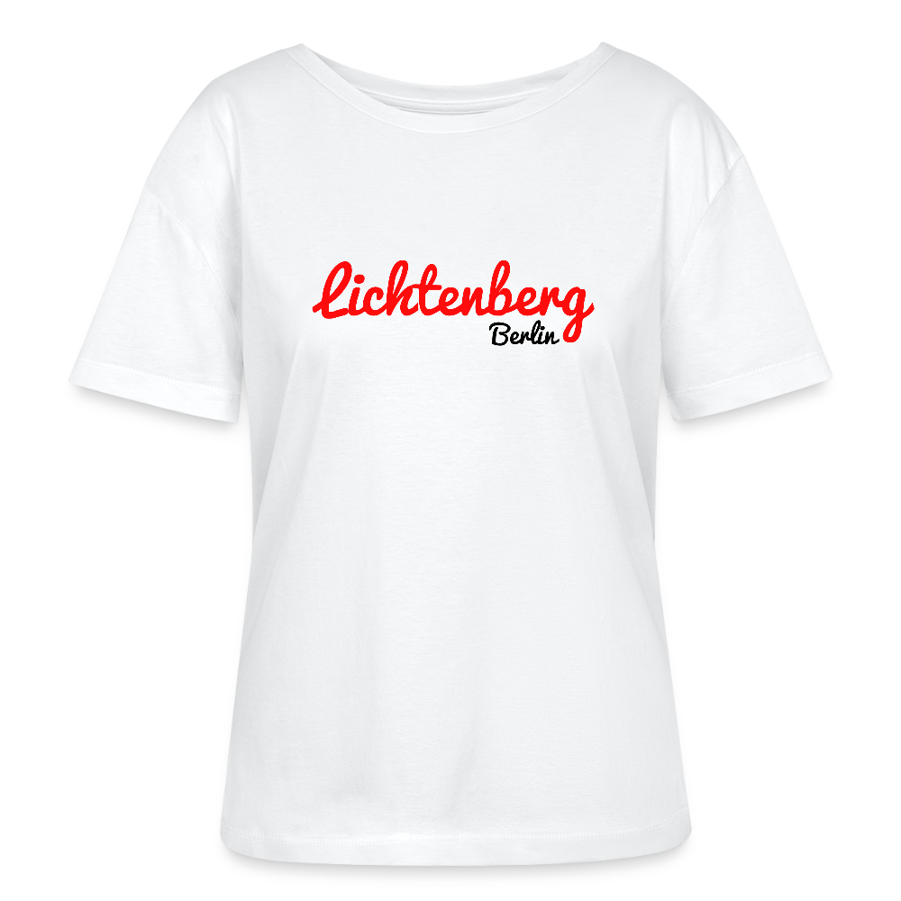 Lichtenberg Berlin - Relaxed Rundhals Frauen Bio-T-Shirt - Weiß