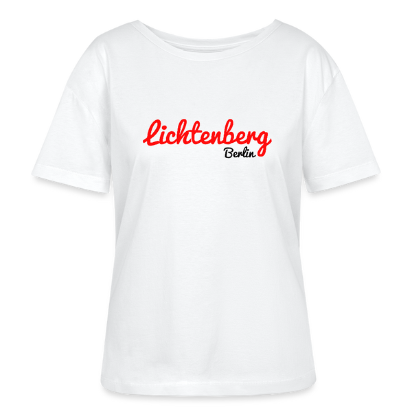 Lichtenberg Berlin - Relaxed Rundhals Frauen Bio-T-Shirt - Weiß