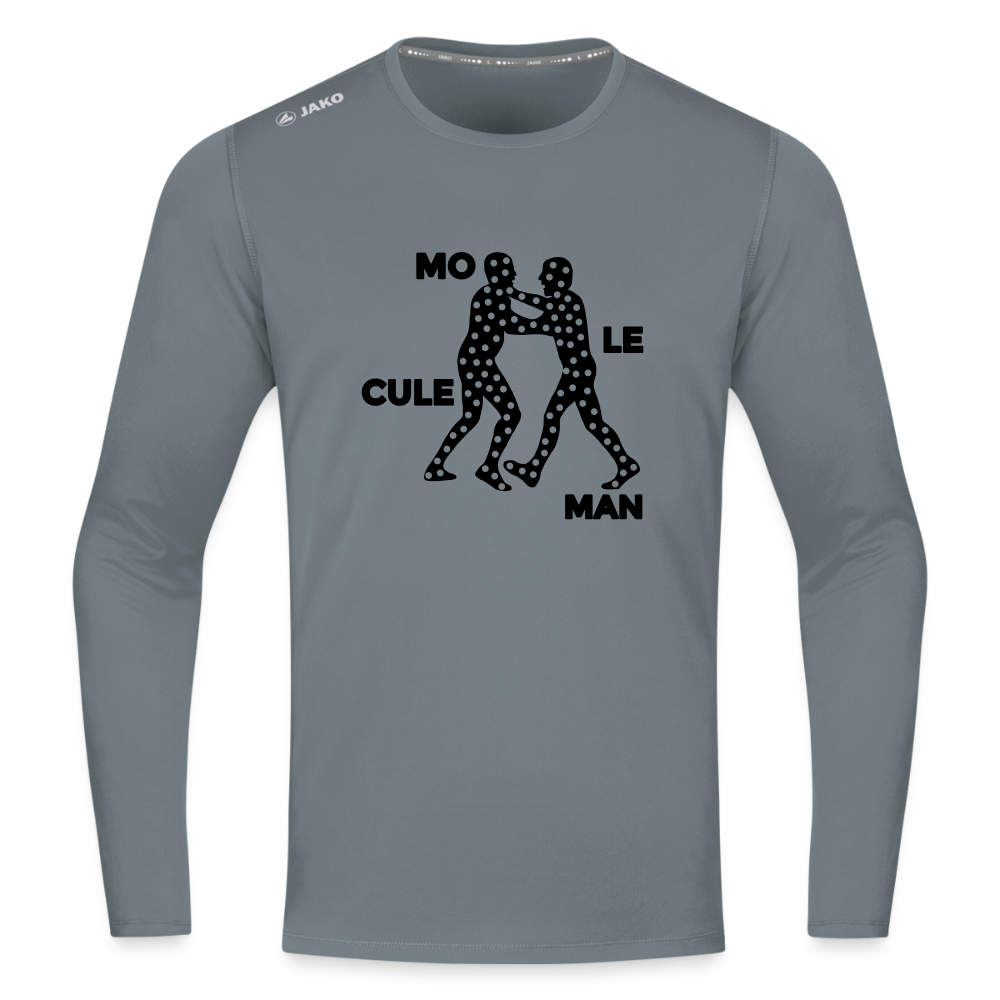 Mo le cule Man - Männer Sport Langamshirt - Grau