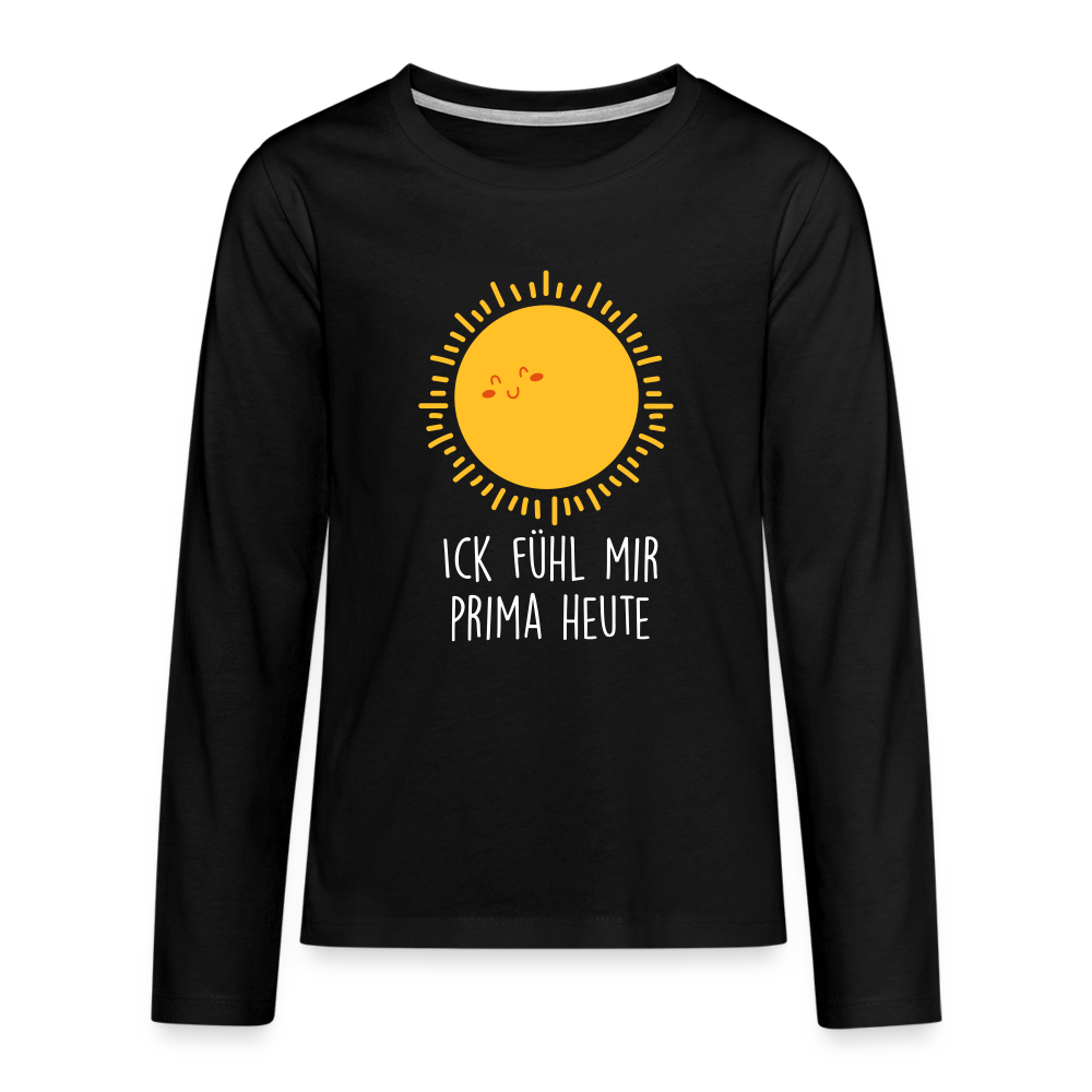 Ick fühl mir prima - Teenager Langarmshirt - Schwarz