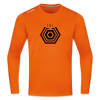 Tegel TXL Umrisse - Männer Sport Langamshirt - Neonorange