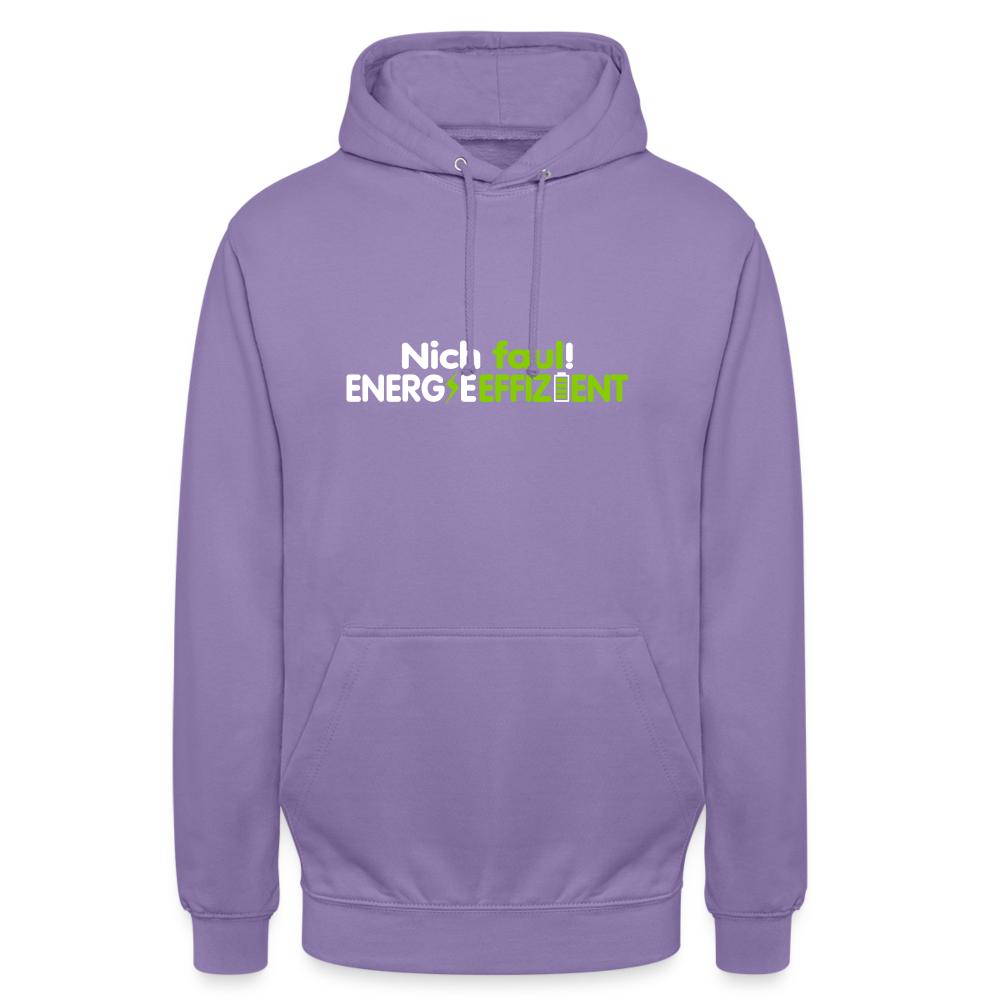 Nich faul! Energieeffizient! - Unisex Hoodie - Lavendel